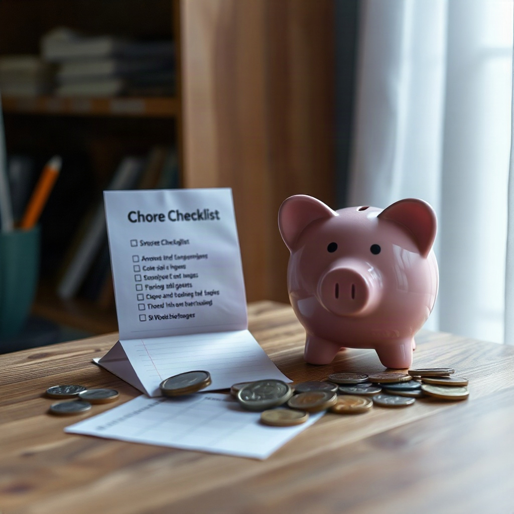 Savings props on a desk